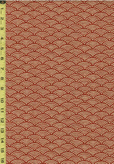 Japanese - Traditional - Tan Wave Design (Seigaiha) - KW-3655-2C - Brick