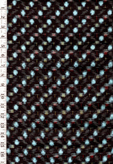 Japanese Kasuri - 14820 - Small Diagonal Patches with Red & Yellow Lines - By the Half Yard