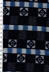 *Japanese Kasuri - 1500 - Woven Squares and Stripes - Rare - Vintage - Indigo - By the Half Yard