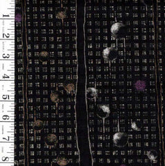 *Japanese - Kobayashi - Mini Squares & Floating Orbs - Charcoal - By the Half Yard