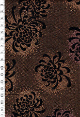 *Japanese - Kobayashi Mums with Faux Shibori - Dobby Weave - Black - Last 1/2 yard
