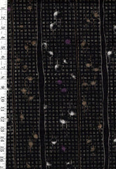 *Japanese - Kobayashi - Mini Squares & Floating Orbs - Charcoal - By the Half Yard