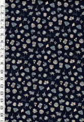 *Japanese - Kokka Dobby Weave - Small Tossed Japanese Toys - YKA-36040-1-A32 - Indigo - By the Half Yard