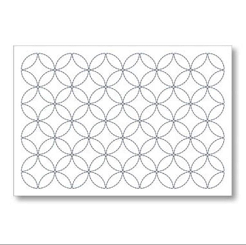 Sashiko Placemat Sampler - L-1001 - Shippo-tsunagi (Seven Treasures) - White