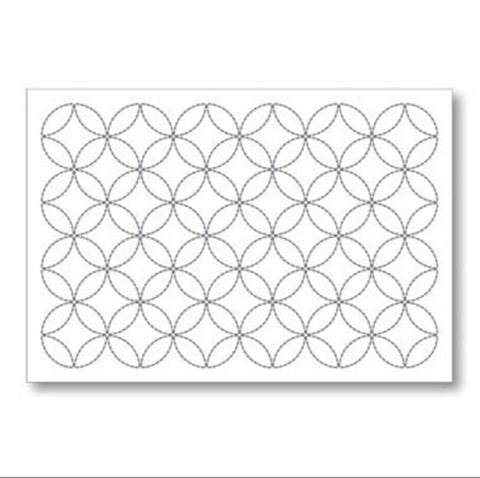 Sashiko Placemat Sampler - L-1001 - Shippo-tsunagi (Seven Treasures) - White
