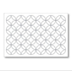 Sashiko Placemat Sampler - L-1001 - Shippo-tsunagi (Seven Treasures) - White