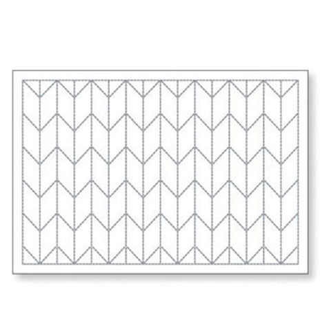 Sashiko Placemat Sampler - L-1002 - Yabane (Arrows) - White