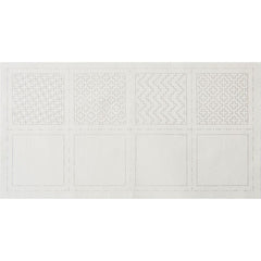 Sashiko Coaster Collection - Hidamari Cosmo - 4 Coaster Set - 98903 - Ivory