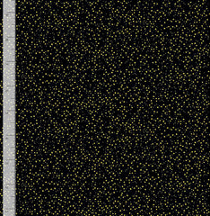 *Asian - LOTUS GARDEN - Miniscule Gold Metallic Confetti - CM3672 - Black - By the Half Yard