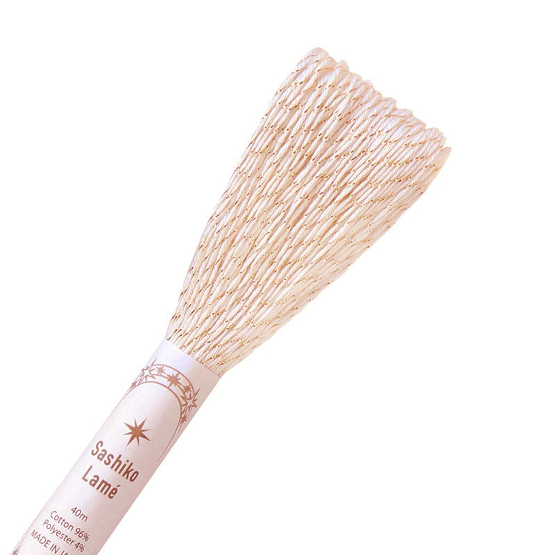 Sashiko Thread - Olympus 40m - LAME - # SL-12 - Oat (Lightest Tan)