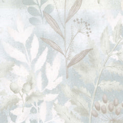 *Japanese - Yoko Saito Centenary Collection - Leafy Branches - CE-10523S-A - Ivory & Soft Gray