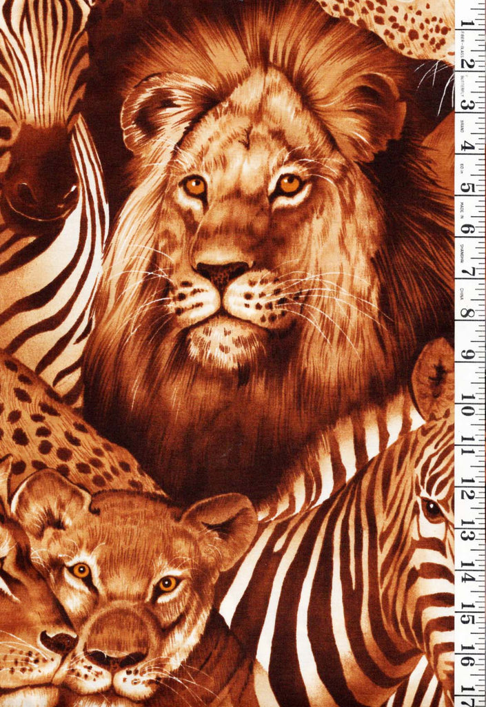 Jungle -  Alexander Henry - Jungle Eyes (2007) - Large Scale - Golden Brown - Last 1 yard