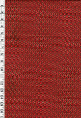 *Asian - LOTUS GARDEN - Small Two-Color Hexagons - CM3668 - Red - By the Half Yard
