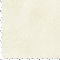 *Tropical - Maywood Studios - Lanai Tonal Floral Linework Clusters - MASD10227-E - Light Cream
