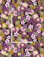 Asian - Timeless Treasures - Majestic Small Compact Cherry Blossoms, Daisies & Mums - CM8812 - By the Half Yard
