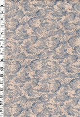 *Japanese - Tiny Dotted Crested Waves - Navy & Tan - Last 1 1/8th yard