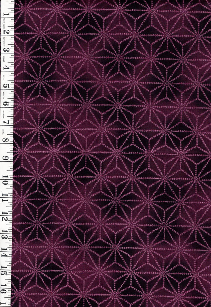*Asian - Maywood Studios - Faux Shibori Asanoha - Plum - Last 1 yard