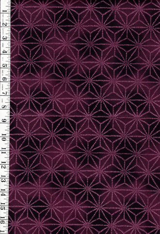 *Asian - Maywood Studios - Faux Shibori Asanoha - Plum - Last 1 yard