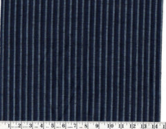 1034 - Vintage Woven Mini Stripe - Japanese Tsumugi cotton fabric - Dark Navy, Indigo, Gray - By the Half Yard