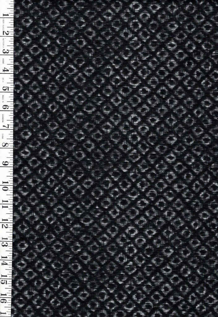 *Japanese - Masako Diamonds - Black & Gray - Last 2/3 yards (24")