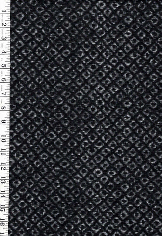 *Japanese - Masako Diamonds - Black & Gray - Last 2/3 yards (24