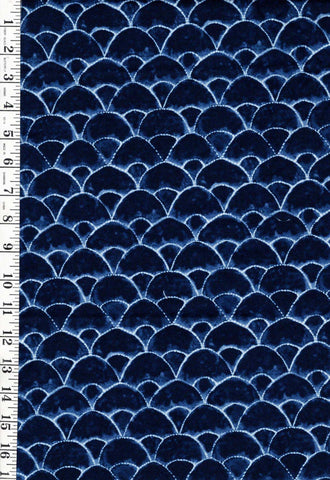 *Japanese - Shibori Design - Someagari-patch - by Debbie Maddy for Tiori Designs - Indigo - By the Half Yard