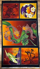 *Asian - TWELVE MOONS - Scenic Asian PANEL - 9603 - Brick Red - Last One