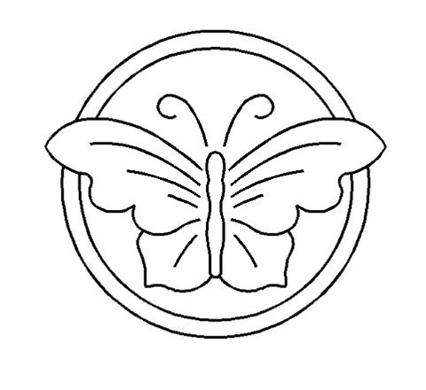 Sashiko Stencil - Butterfly Circle -5