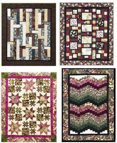 Quilt Pattern SPECIAL - 4 Pressed For Time Quiltworks - Fat Quarter Friendly Patterns - Just $12.95