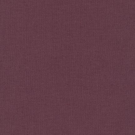 Sashiko Fabric - Cotton-Linen - PLUM - Last 2 7/8 Yards