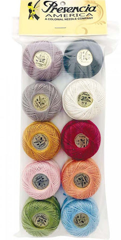 Presencia Perle Cotton Sampler Pack - LAMBIES in PAJAMMIES - Size 8 - ON SALE - SAVE 20% (Copy)
