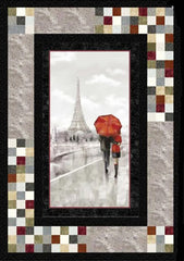 Fabric Art - Couple in Paris - 24637-K - PANEL