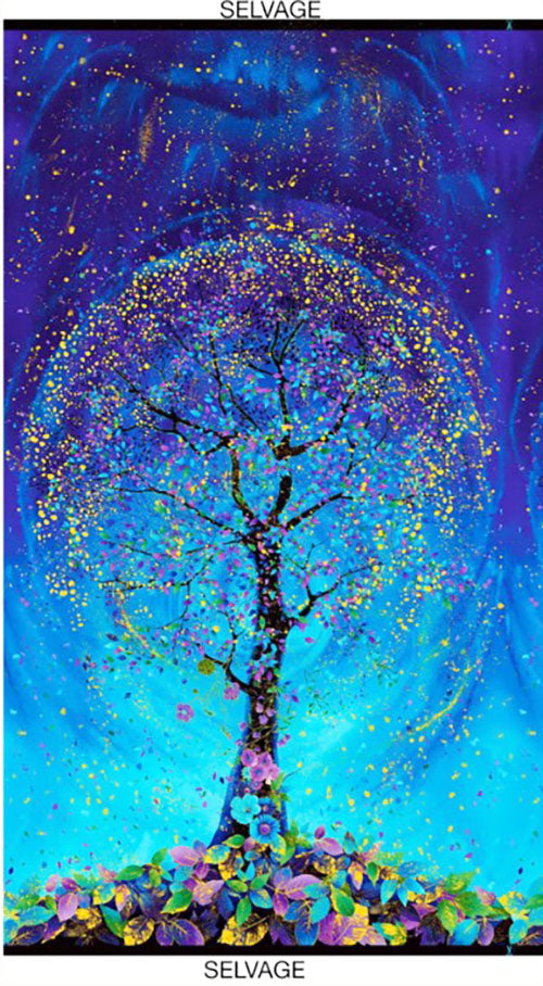 Fabric Art - Timeless Treasures - Utopia Tree of Life PANEL - CM1081 - LAST ONE