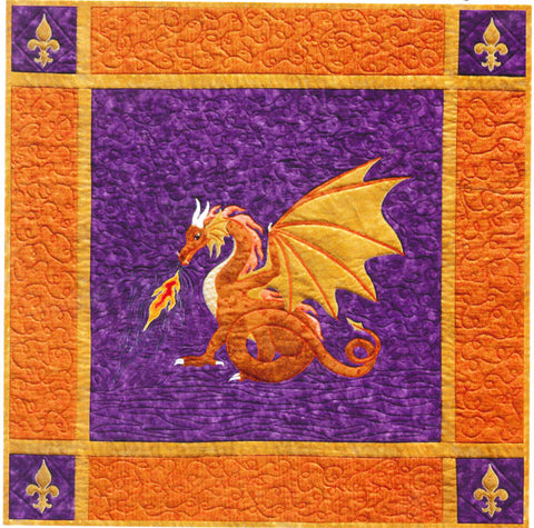 Quilt Pattern - Needlesongs - Dragonfire - Wall Hanging