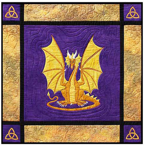 Quilt Pattern - Needlesongs - Dragon on Guard - Wall Hanging