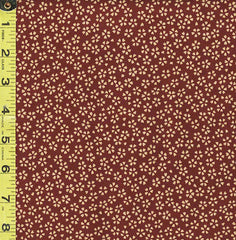 Japanese - Sevenberry Kasuri Collection - Small Floating Cherry Blossoms - SB-88222D1-4 - Tan & Dark Brick Red