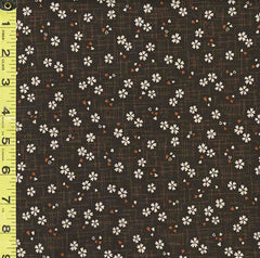 Japanese Sevenberry - Kasuri Collection - Tiny Floating Cherry Blossoms with Copper Petals - SB-88227D2-5 - Brown