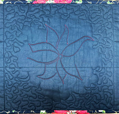 *Quilt - Placemat Poinsettia - Black & Red