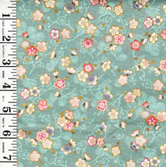 *Quilt Gate - Blossom Collection - Aqua - 2 Piece Bundle - 27" each (54" - 1 1/2 yards total) - One Only