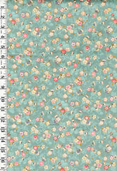 *Quilt Gate - Blossom Collection - Aqua - 2 Piece Bundle - 27" each (54" - 1 1/2 yards total) - One Only