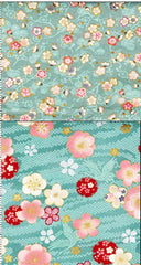 Quilt Gate - Blossom Collection - Aqua - 2 Piece Bundle - 27" each (1 1/2 yards total) - One Only