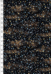 Asian - Imperial Gilded Confetti - Black & Gold Metallic - Last 1 yard