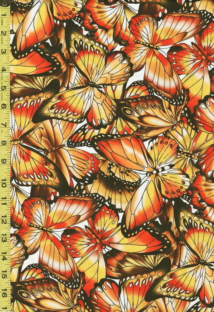 Tropical - Nature's Studies - Compact Colorful Butterflies - SRKD-18708-130- Sunshine - ON SALE - SAVE 30% - By the Yard