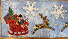 *Quilt - Holiday Wall Hanging - Santa & Reindeer