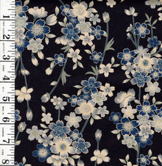 *Japanese Sevenberry - Cherry Blossom Clusters - SB-850560-D1-1 - Indigo - By the Half Yard