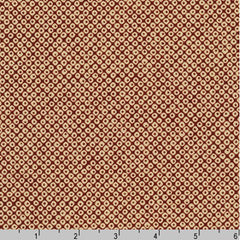 Japanese - Sevenberry Kasuri Collection - Kanoko - SMALL Faux-Shibori Dot Motif - SB-88222D9-5 - Dark Brick Red & Tan