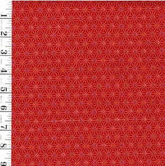 SALE - Japanese - Sevenberry Small Asanoha with Colorful Centers - SB-88227D1-4 - Brick Red - SAVE 20% - By the Yard