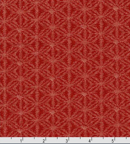 *Japanese - Sevenberry Kasuri Collection - Asanoha-like Motif - SB-88229D3-2 - Dark Brick Red