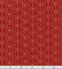 *Japanese - Sevenberry Kasuri Collection - Asanoha-like Motif - SB-88229D3-2 - Dark Brick Red