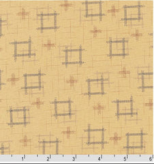 Japanese - Sevenberry Kasuri Collection - Floating Squares & Crosses - SB-88229D1-1 - Natural (Tan)